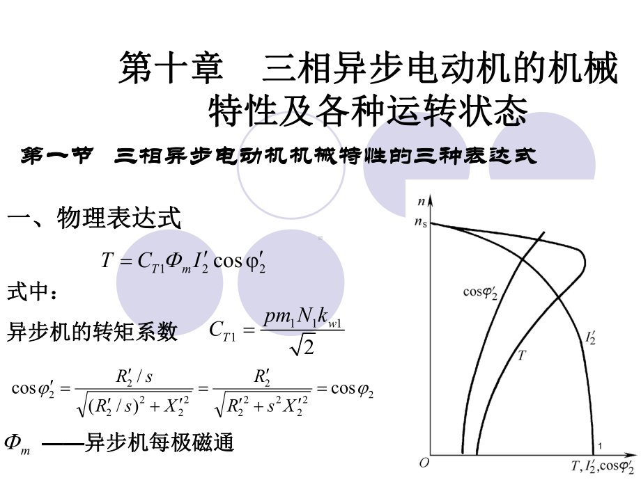 三相异步电动机的机械特性及各种运转状态课件.ppt_第1页