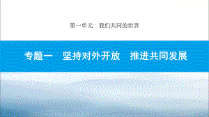 《专题一-坚持对外开放-推进共同发展》我们共同的世界课件.pptx