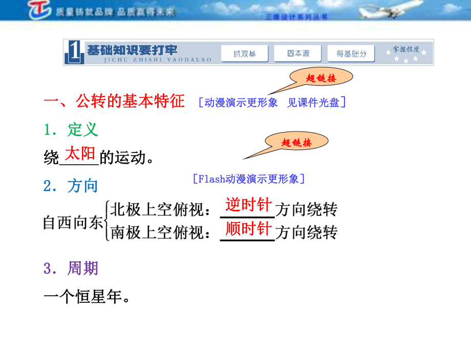 三维设计4高考地理人教一轮复习课件第一第三讲地球的运动公转.ppt_第2页