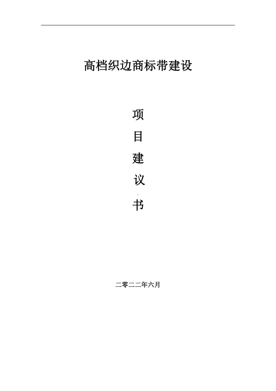 高档织边商标带项目建议书（写作模板）.doc_第1页