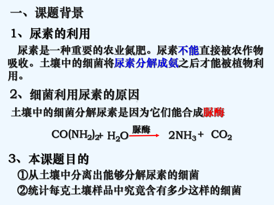 土壤中分解尿素的细菌的分离与计数(已用)课件.ppt_第2页