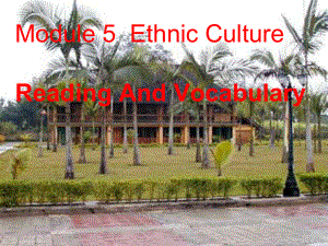 （高中课件）外研版高中英语选修7-Module-5《Ethnic-Culture》reading-and-vocabulary课件.ppt--（课件中不含音视频）--（课件中不含音视频）