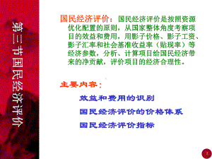 [工学]项目的国民经济评价课件.ppt