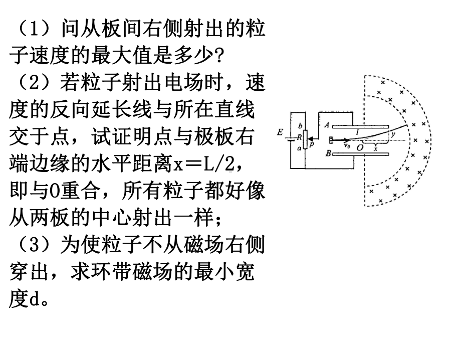 位于极板左侧中央的粒子源可以沿水平方向向右连续发射质量为m课件.ppt_第2页