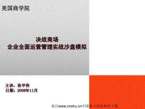 决战商场-企业全面运营管理实战沙盘模拟(-67张)课件.ppt