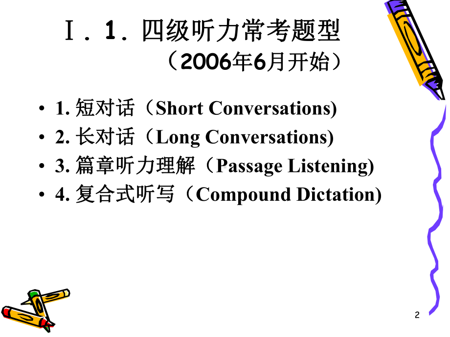 大学英语四级听力考试及对策课件.ppt_第2页