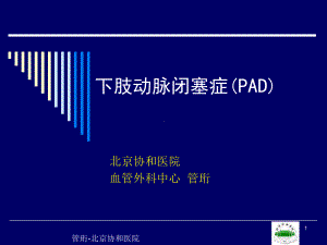 下肢动脉闭塞症(PAD)-管珩-教学课件.ppt