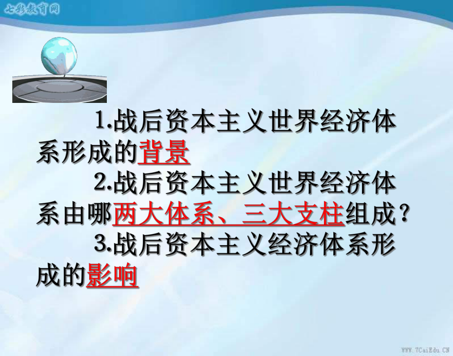 历史必修ⅱ人民版81二战后资本主义世界经济体系的形成课件.ppt_第2页