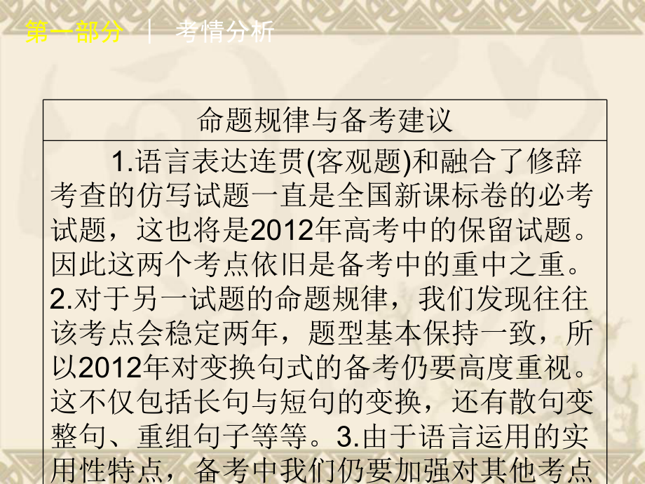 （语文60天冲刺）高考二轮三轮总复习专题学案课件第1部分-语言表达及运用专题(课标专用).ppt_第3页