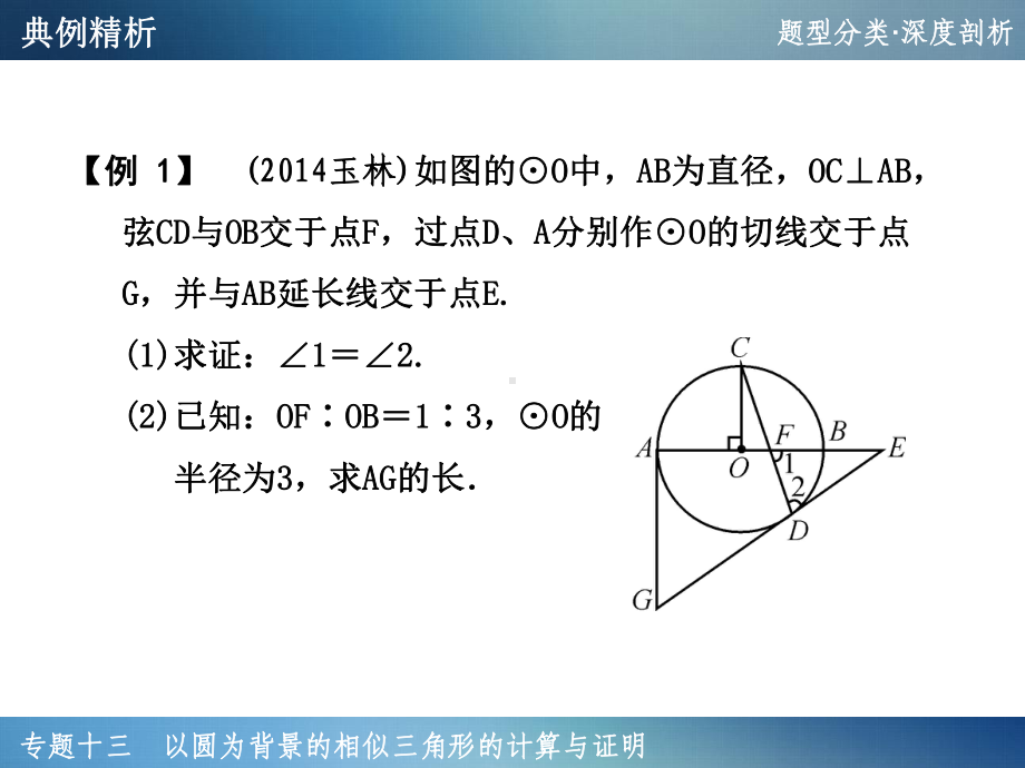 专题十三-以圆为背景的相似三角形的计算与证明课件.ppt_第2页