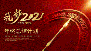 大气红色2021年终总结工作总结工作计划模板课件.pptx