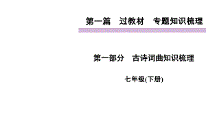 （版）7下古诗词曲知识梳理四川省泸州市2021届中考语文总复习课件.ppt