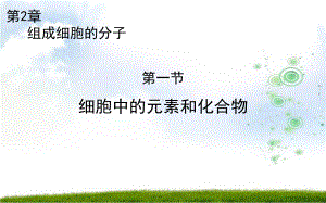 (新教材)细胞中的元素和化合物优秀课件人教版1.ppt