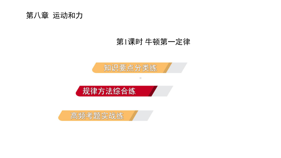 《牛顿第一定律》第1课时习题课件(版).ppt_第2页