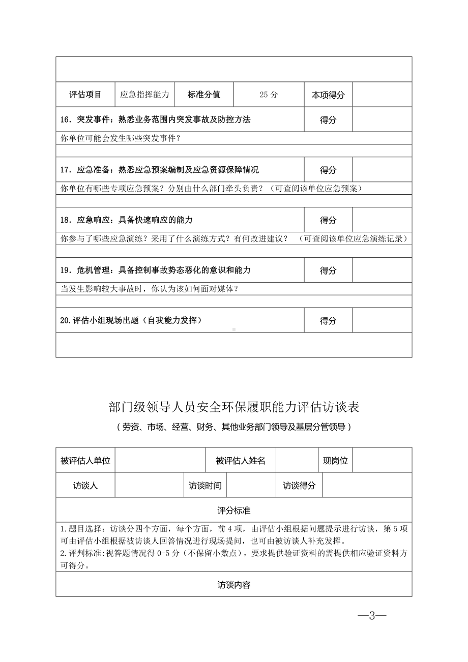 企业安全环保履职能力评估访谈表参考模板范本.doc_第3页