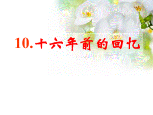 《十六年前的回忆》5公开课优选课件.ppt