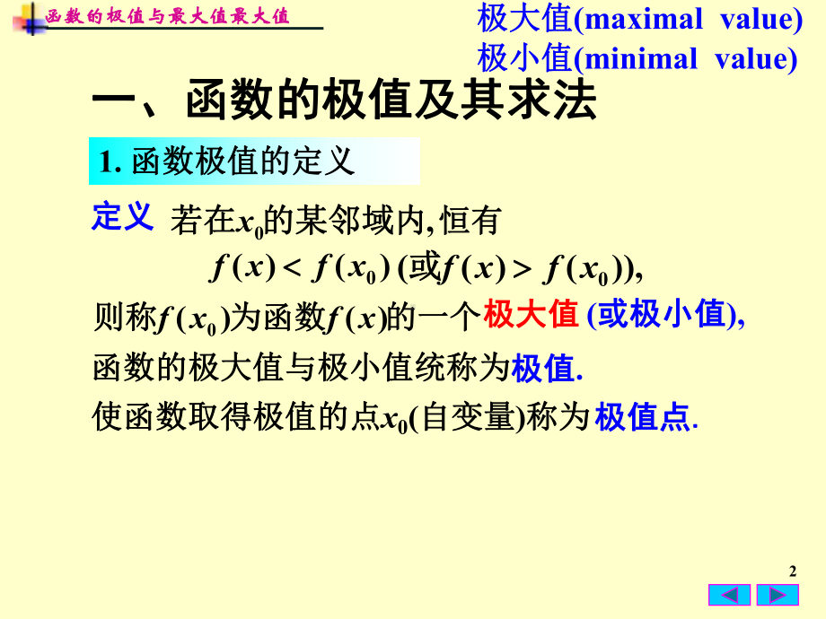 函数的极值与最大值最小值课件.ppt_第2页