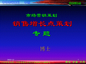 专题8：销售增长点策划课件.ppt