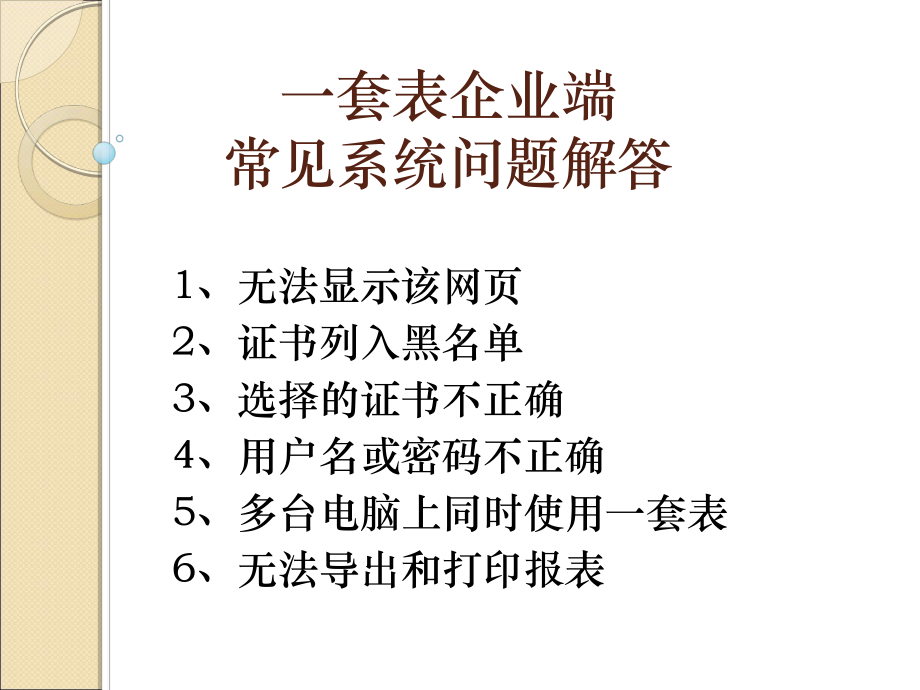 一套表企业端常见系统问题解答课件.ppt_第1页