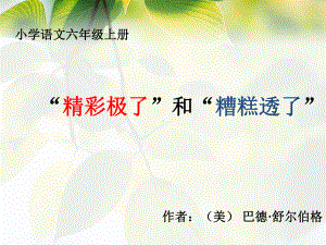 《精彩极了和糟糕透了》优秀公开课课件.ppt