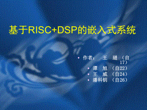 基于RISC-DSP的嵌入式系统课件.ppt