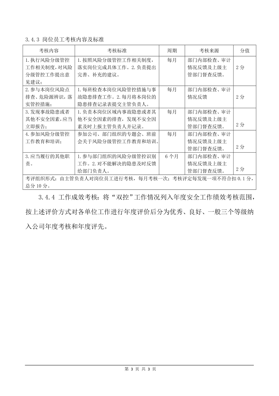 企业双控机制建设考核奖惩制度参考模板范本.doc_第3页