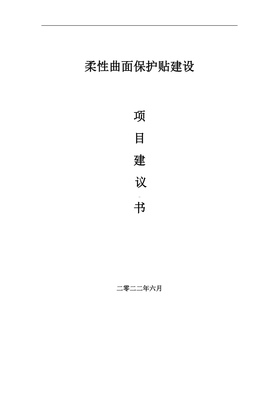 柔性曲面保护贴项目建议书（写作模板）.doc_第1页