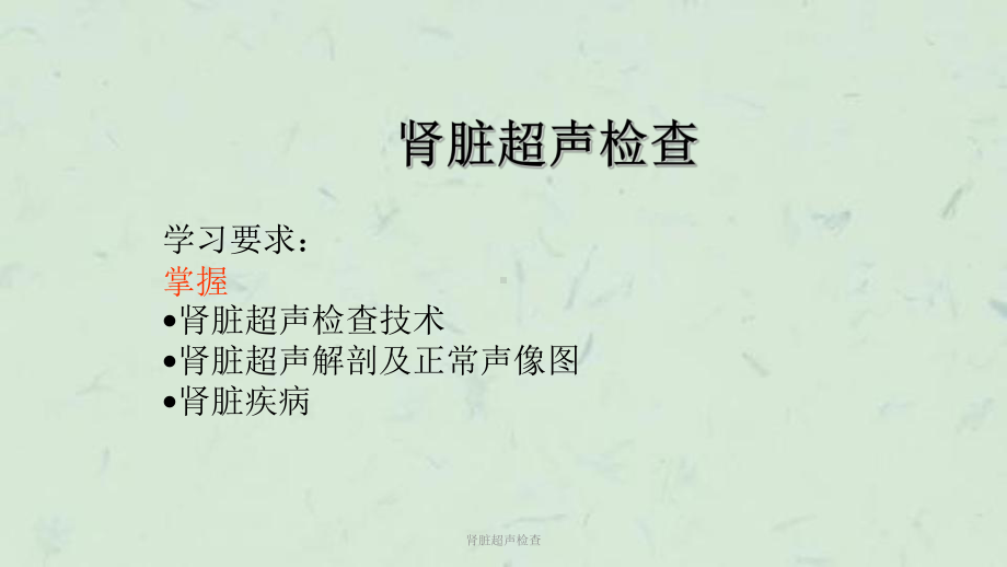 肾脏超声检查课件.ppt_第1页