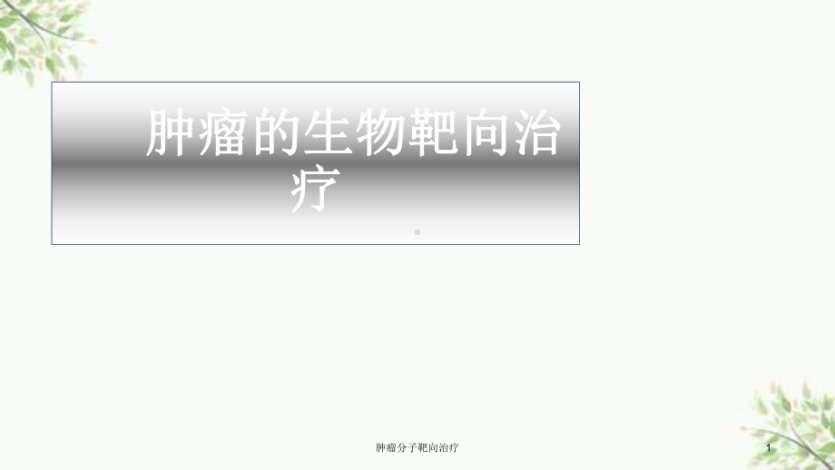 肿瘤分子靶向治疗课件.ppt_第1页