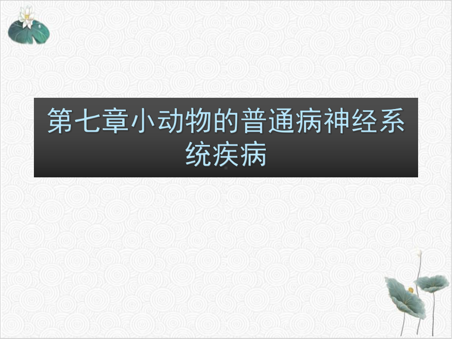 小动物的普通病神经系统疾病课件.ppt_第1页