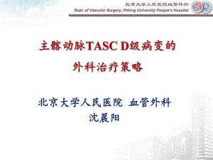 主髂动脉TASC-D级病变的外科治疗策略课件.ppt