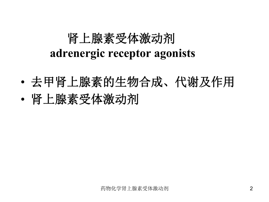 药物化学肾上腺素受体激动剂培训课件.ppt_第2页