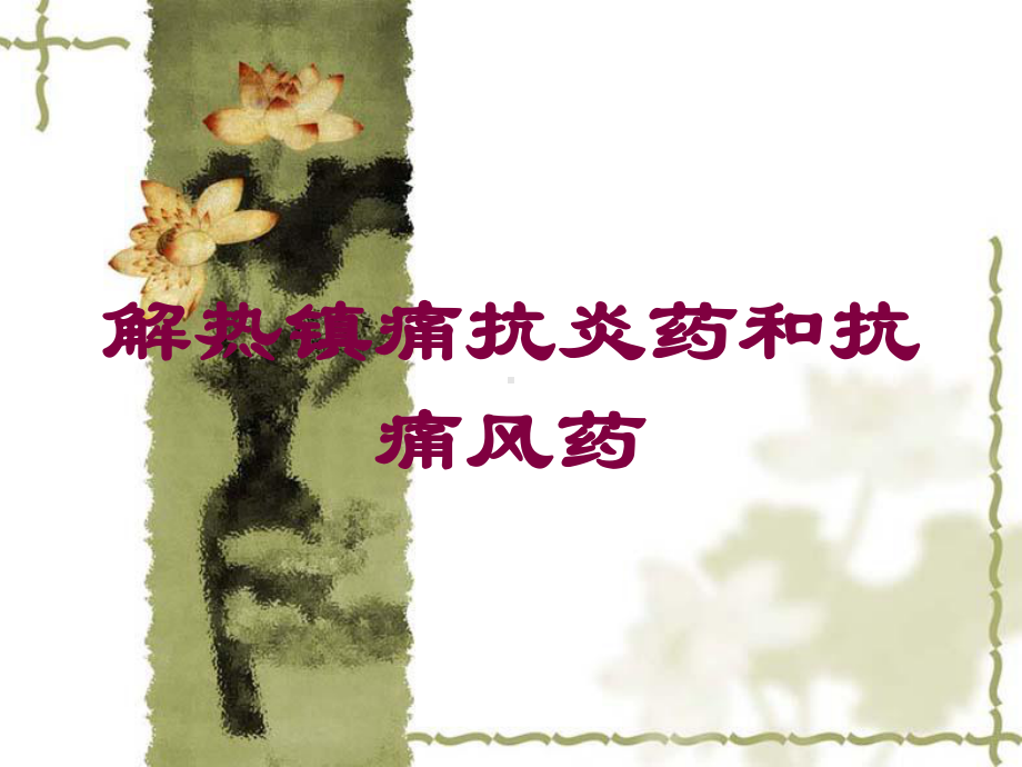 解热镇痛抗炎药和抗痛风药培训课件.ppt_第1页