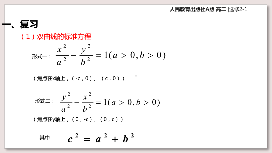 人教A版高中数学选修2-1课件-双曲线的简单几何性质课件.pptx_第2页