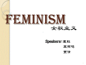 女权主义演讲用课件.ppt