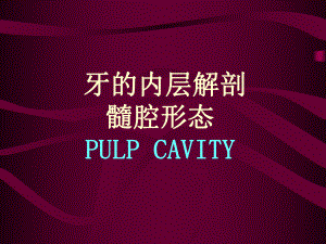 牙的内层解剖髓腔形态PULPCAVITY汇总课件.ppt