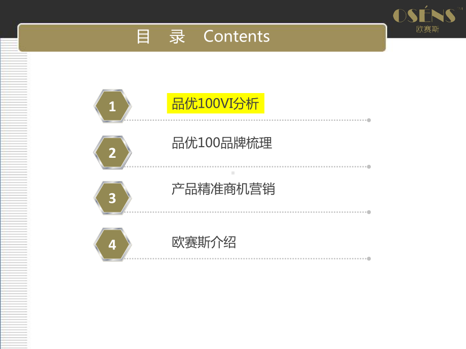 欧赛斯品优100VI提升及产品营销提案课件.pptx_第2页