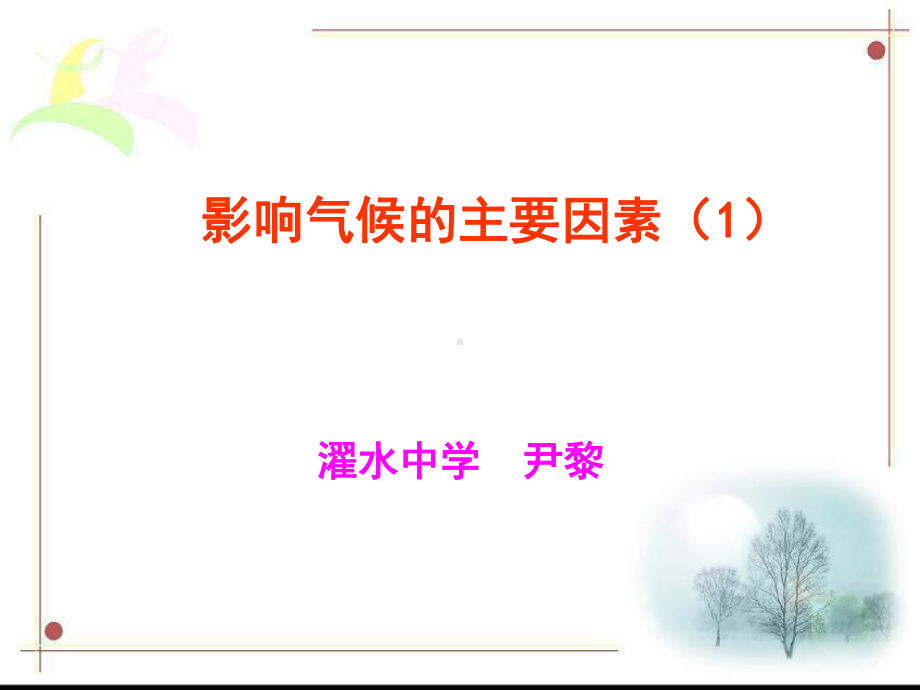 影响气候的主要因素湘教版-课件.ppt_第1页