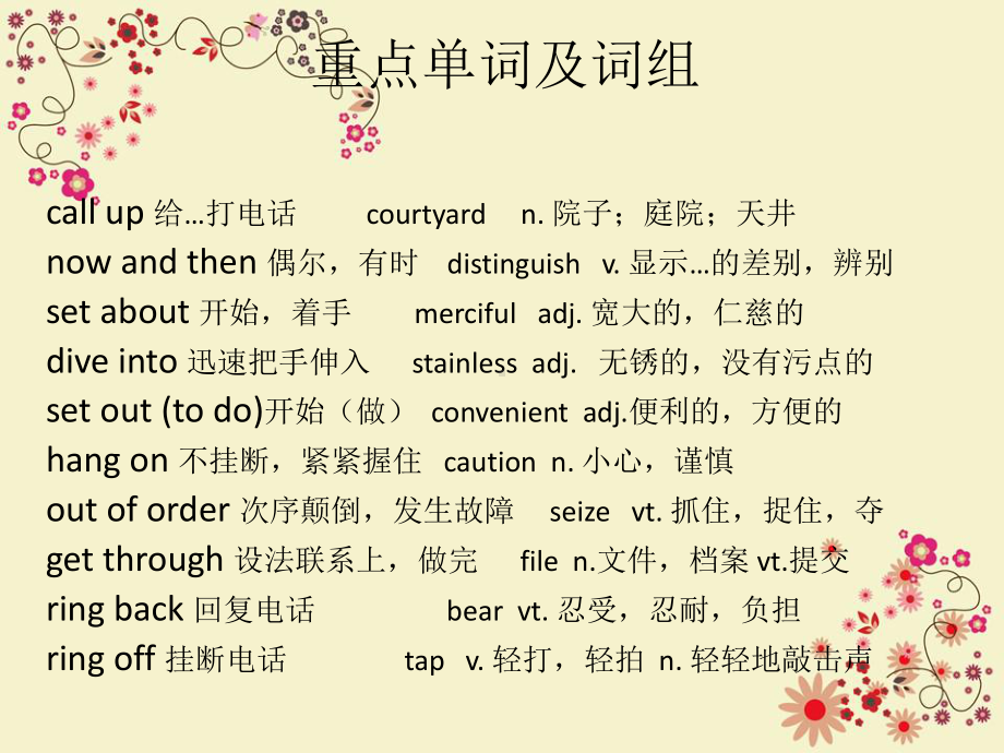 人教版Book8-unit3-words-讲解和练习(共39张)课件.pptx--（课件中不含音视频）_第2页