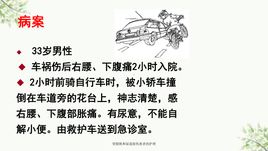 肾膀胱和尿道损伤患者的护理课件.ppt_第1页