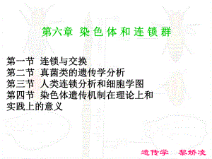 染色体和连锁群-课件.ppt