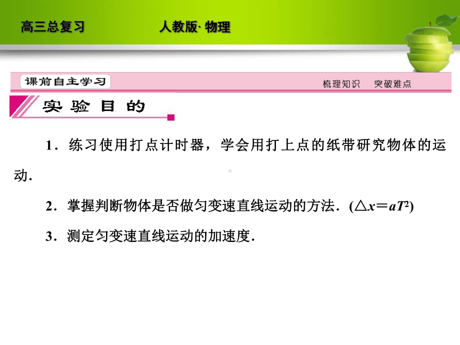 实验一-研究匀变速直线运动课件.ppt_第2页