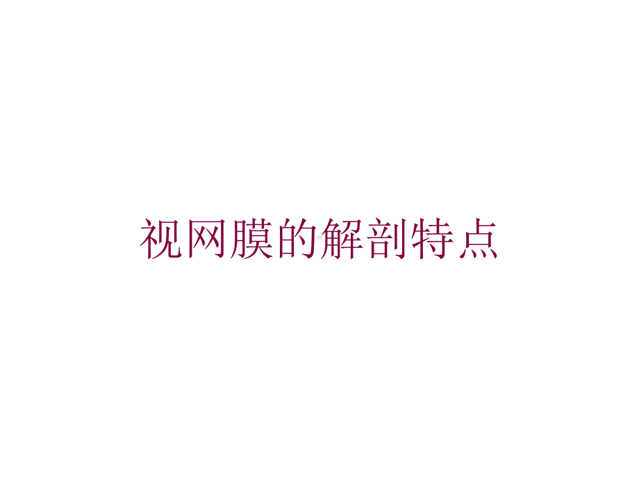 视网膜的解剖特点培训课件.ppt_第1页