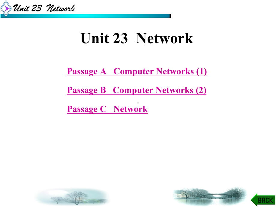 电子信息类专业英语(西电第二版)Unit-23-Network-课件.ppt--（课件中不含音视频）_第1页