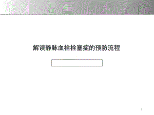 静脉血栓栓塞的预防流程学习课件.ppt