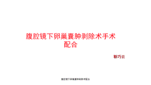 腹腔镜下卵巢囊肿剥除术配合课件.ppt