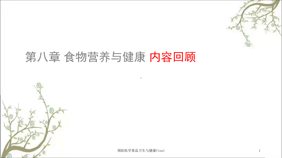 预防医学食品卫生与健康final课件.ppt_第1页