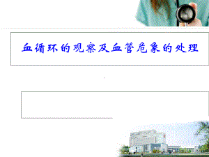 血循环的观察和血管危象的处理学习课件.ppt