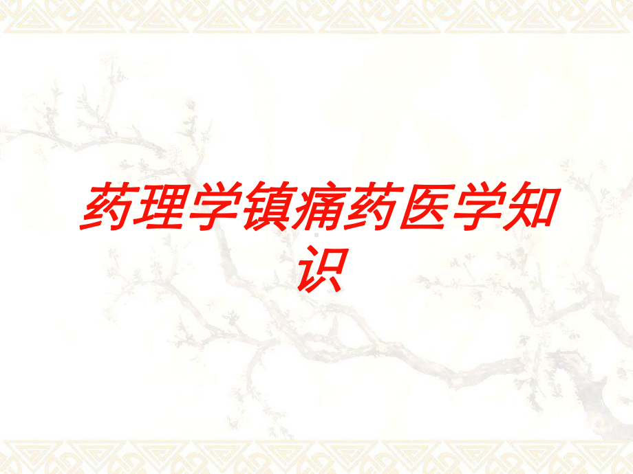 药理学镇痛药医学知识培训课件.ppt_第1页