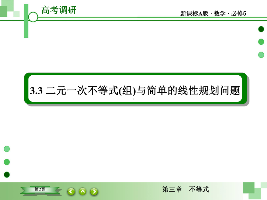 人教A版高中数学必修5课件3-3-2简单的线性规划问题.ppt_第2页